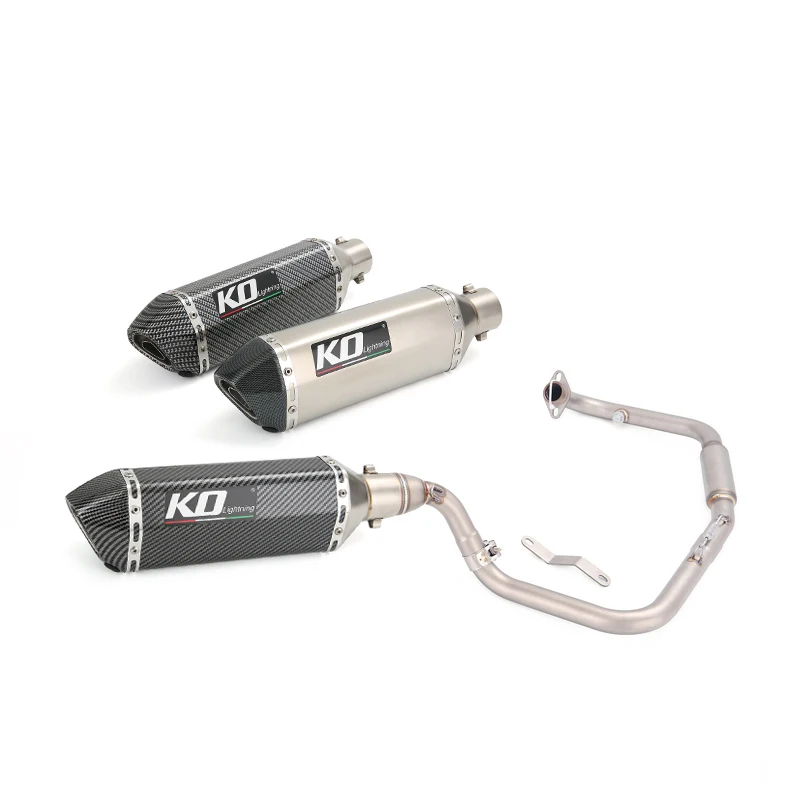 

For Benelli TNT125 2017-2025 Motorcycle Slip On Exhaust System Header Mid Link Pipe Stainless Steel Escape Removable DB Killer