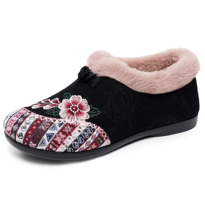 Winter Warm Cotton Shoes Woman Botines Fashion Women's Shoes Snow Boots Women Botas Embroidered Short Boots Zapatillas De Mujer