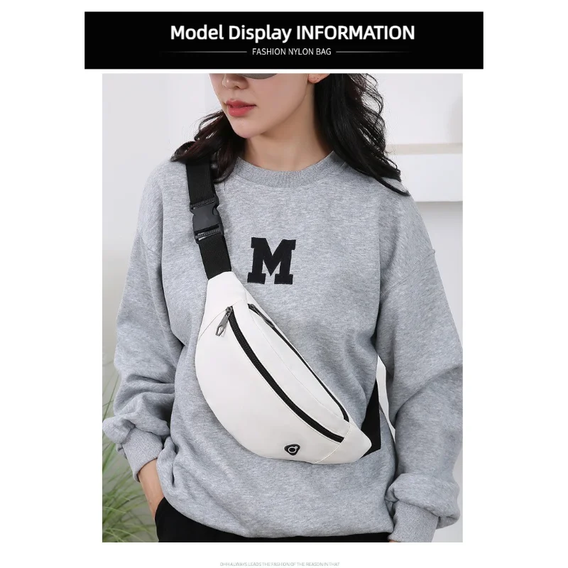 Women Men Waist Fanny Pack Multifunctional Sports Belt Bag Casual Chest Shoulder Pouch Travel Running Phone Money Storage Bag