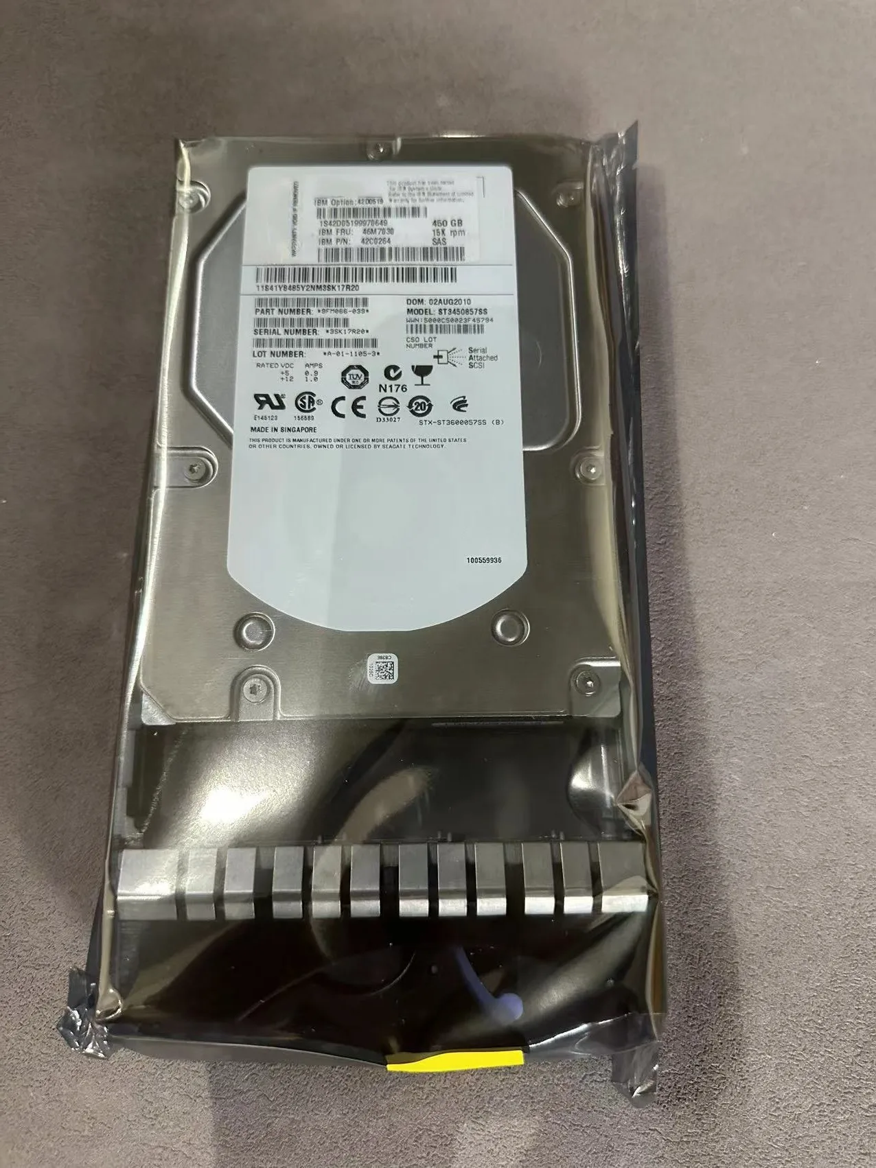 

42C0264 46M7030 450GB 15K SAS Hard disk