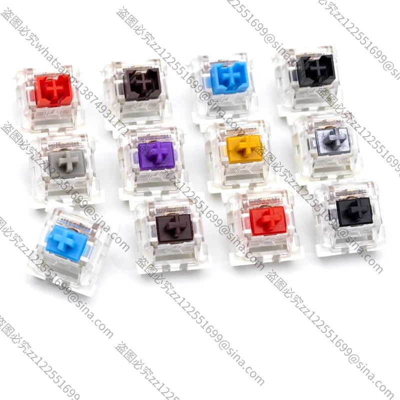 ينطبق على جسم عمود لوحة المفاتيح الميكانيكية، المحور الأخضر، المحور الأحمر، المحور الشاي، المحور الأبيض الصامت، ملحقات استبدال عمود تغيير المفتاح #6