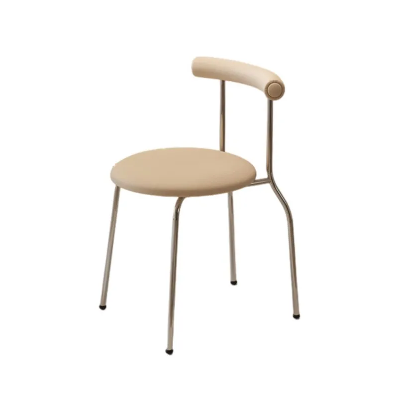 JOYLOVE sedia da pranzo in metallo per uso domestico nordico Internet Celebrity cafe sedia per il tempo libero moderna semplice Wabi Sabi Wind Egg Roll Chair