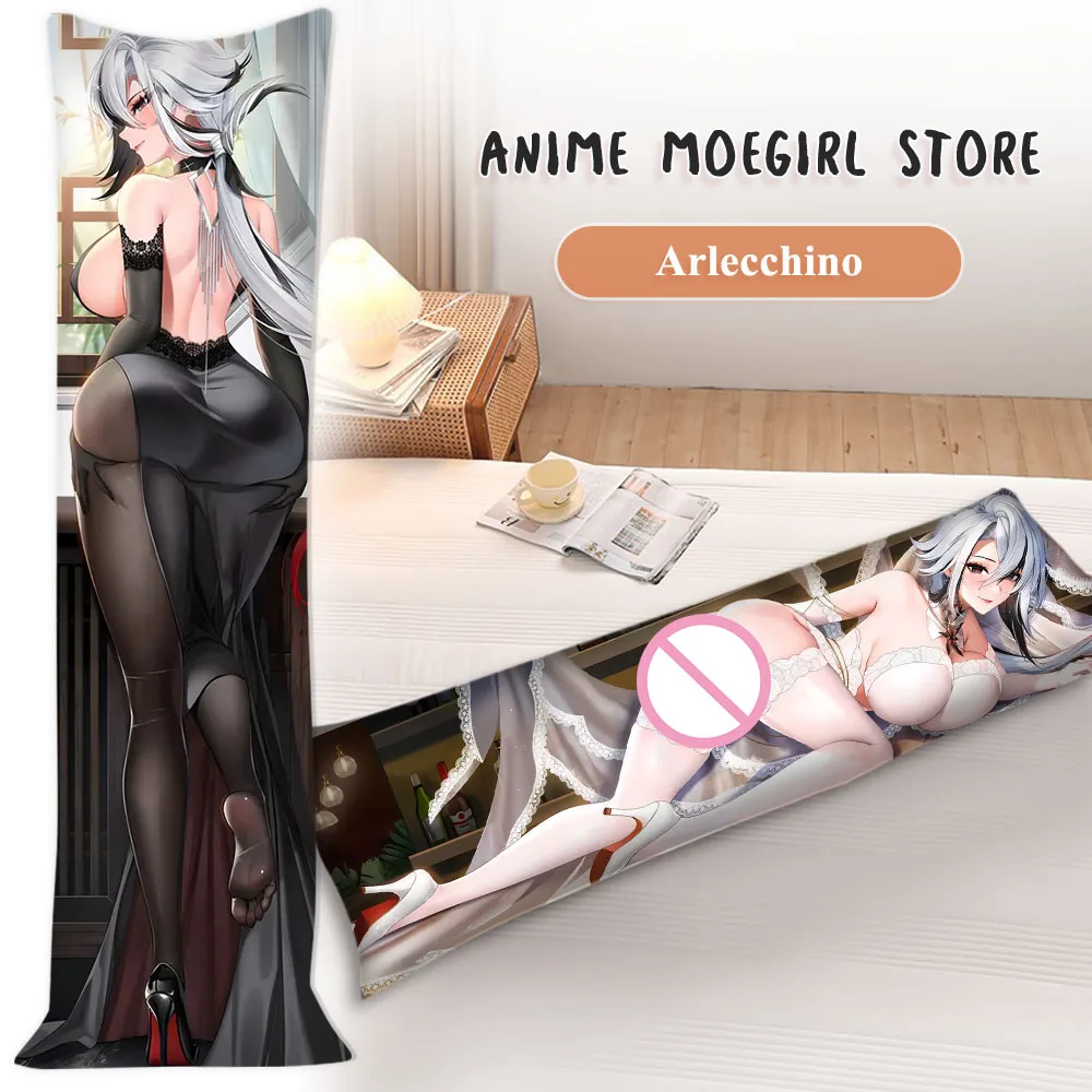 Anime Arlecchino Dakimakura Pillowcase Game Genshin Impact Otaku Custom Cushion Cover Hugging Body Prop Bedding Pillowcases