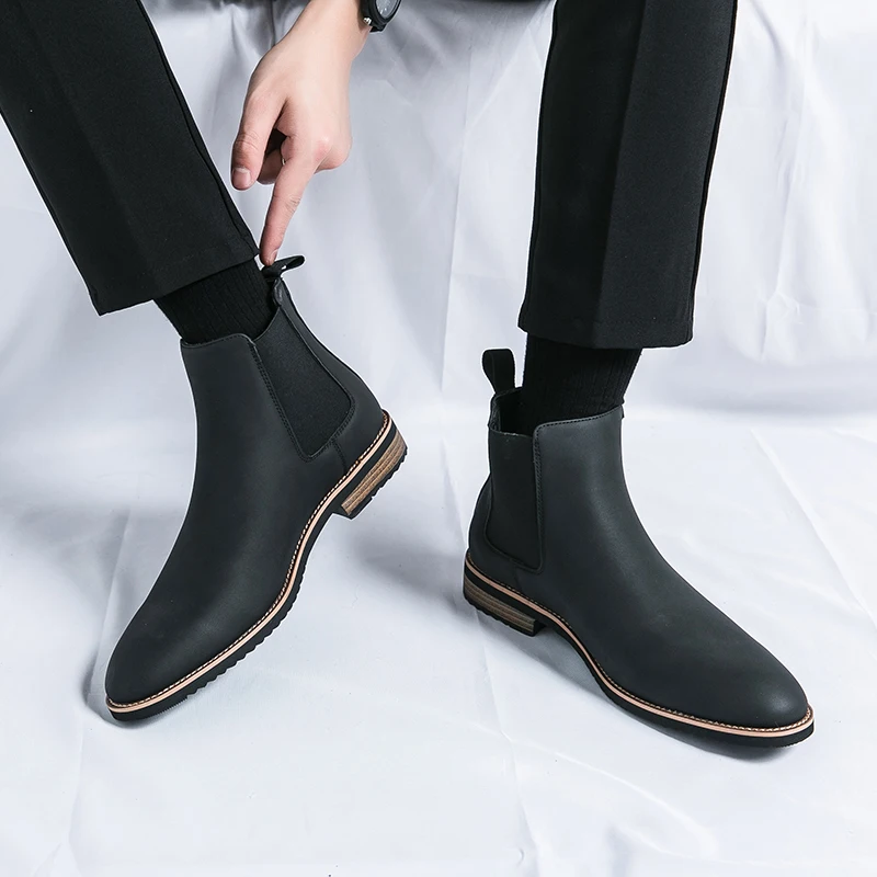 Men Chelsea Boots Classic Business Men Boots