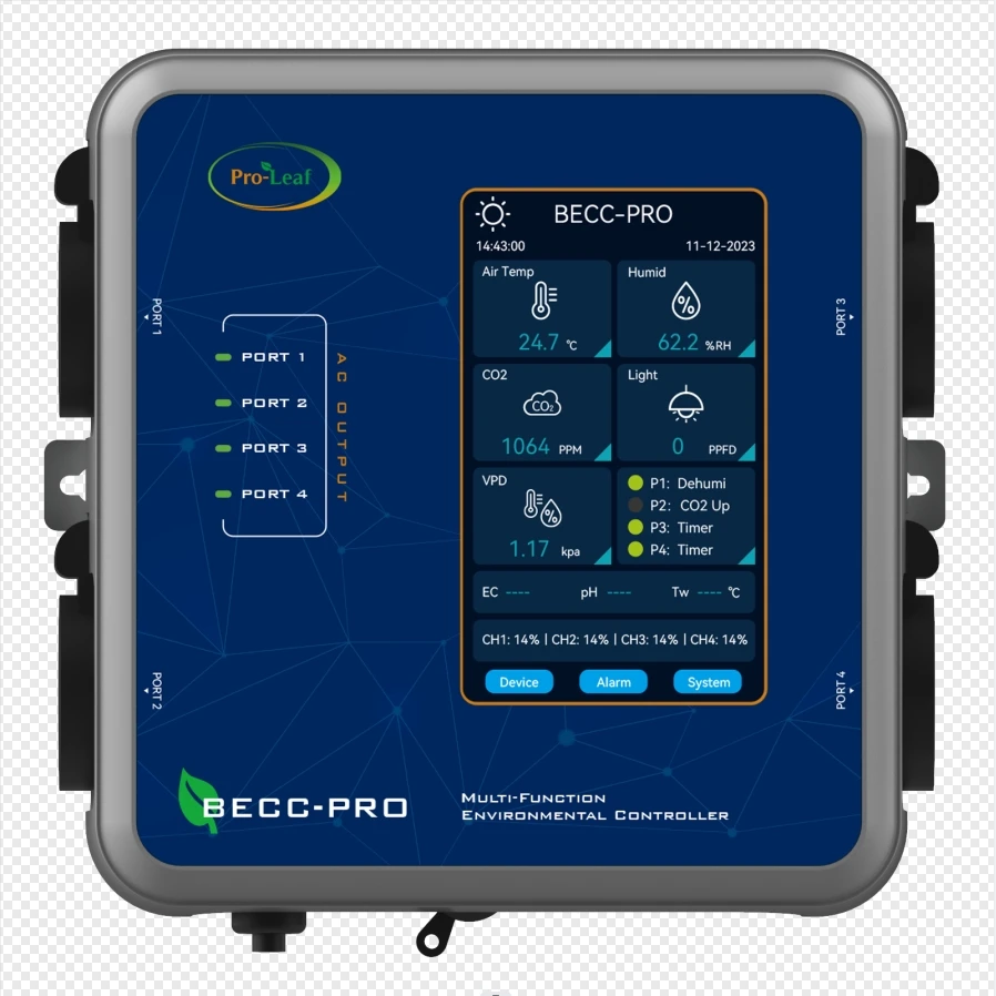 

BECC-PRO Small Environmental Controller Remote Control CO2 Temperature & Humidity Photocell with PC Sheet Cover