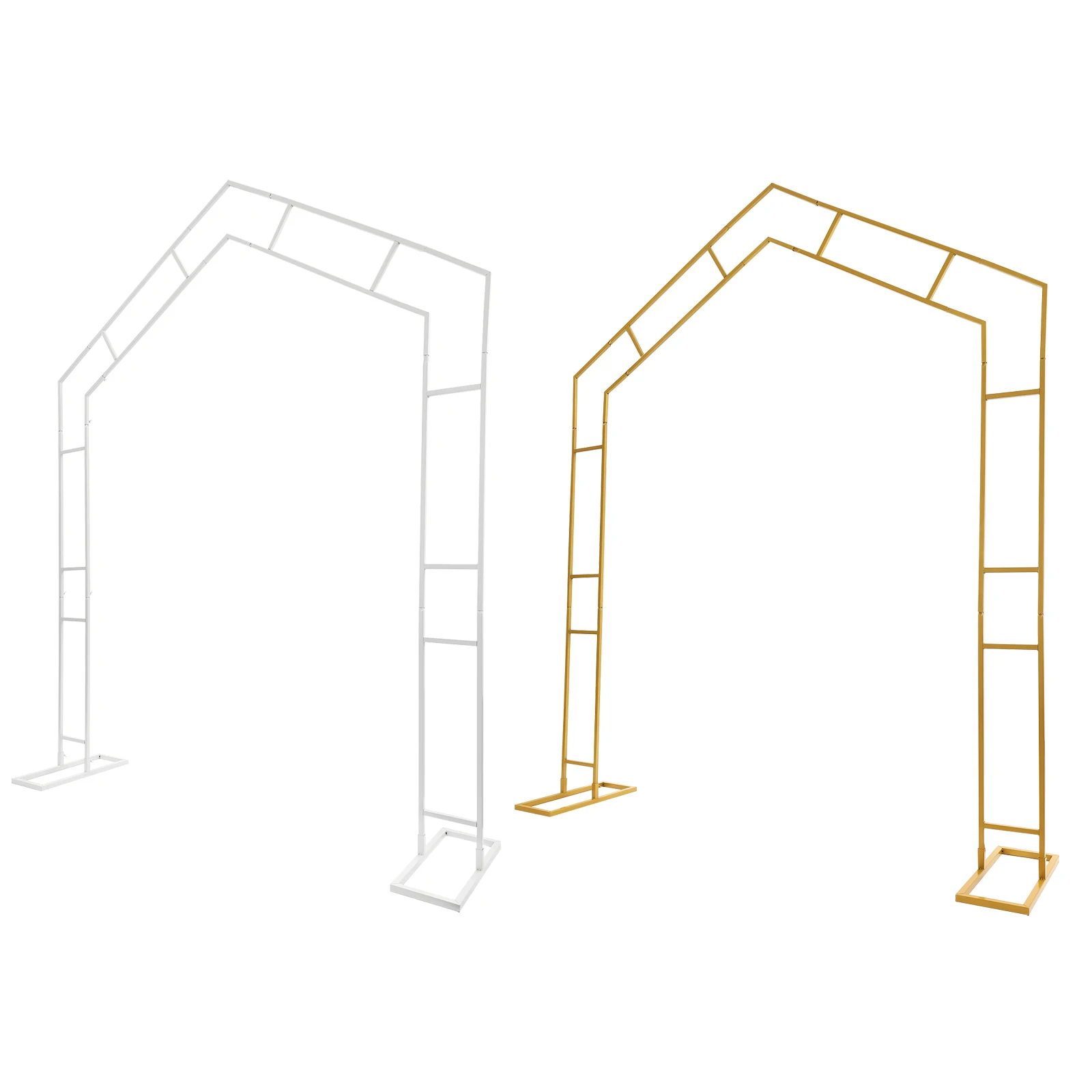 Arcos blancos de 2,4 M para ceremonia, arcos de boda en forma de A, soportes de boda con arco