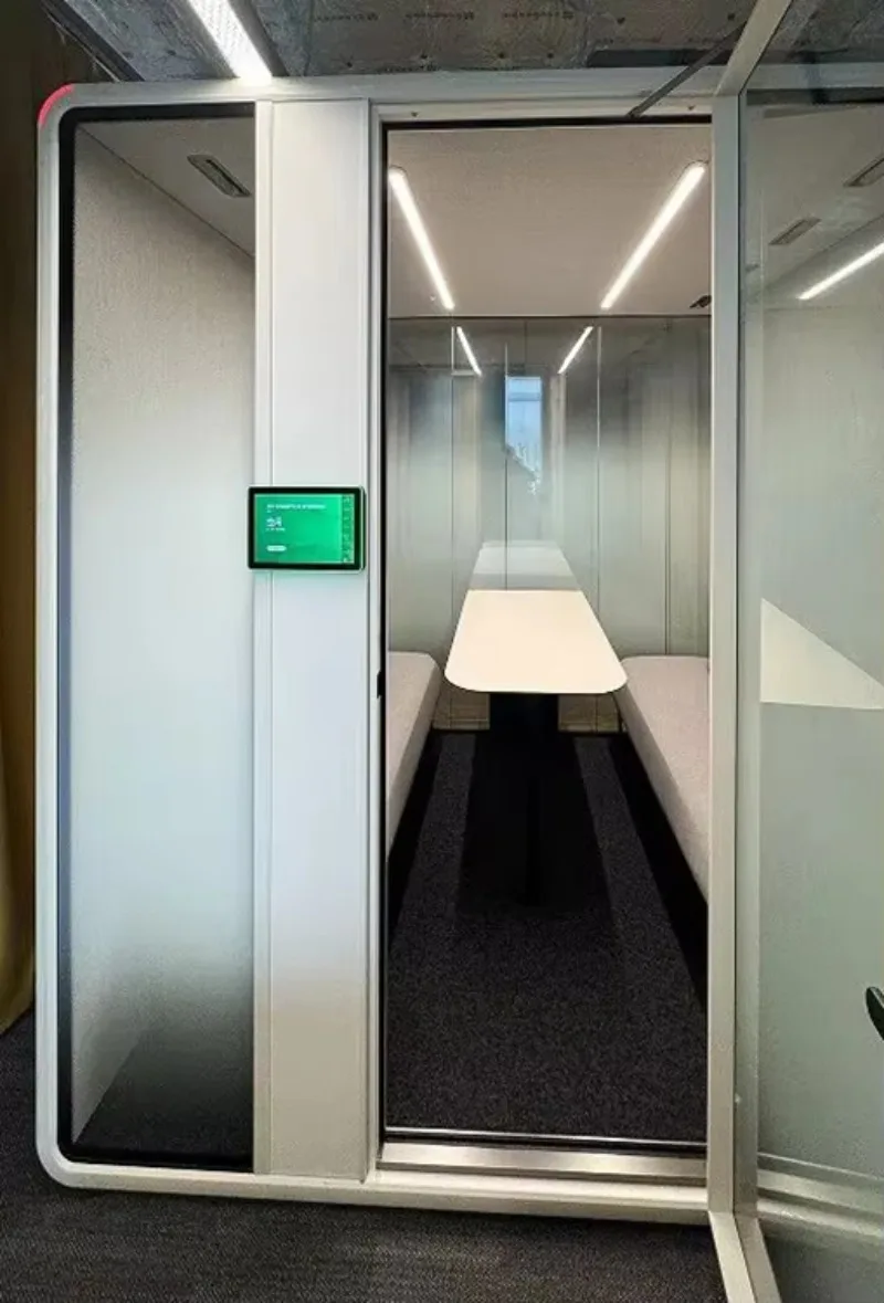 Noise Reduction Acoustic Office Pod Soundproof Intelligent Door Lock Office Silence Booth For Meeting Live Broadcast Webcasting