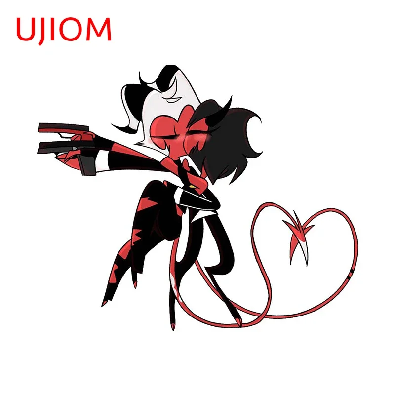 UJIOM 13cm X 10.8cm Helluva Boss Millie Wall Sticker Cartoon Evil Decal Vinyl Living Room Trunk Wallpapers Home Decor Stickers