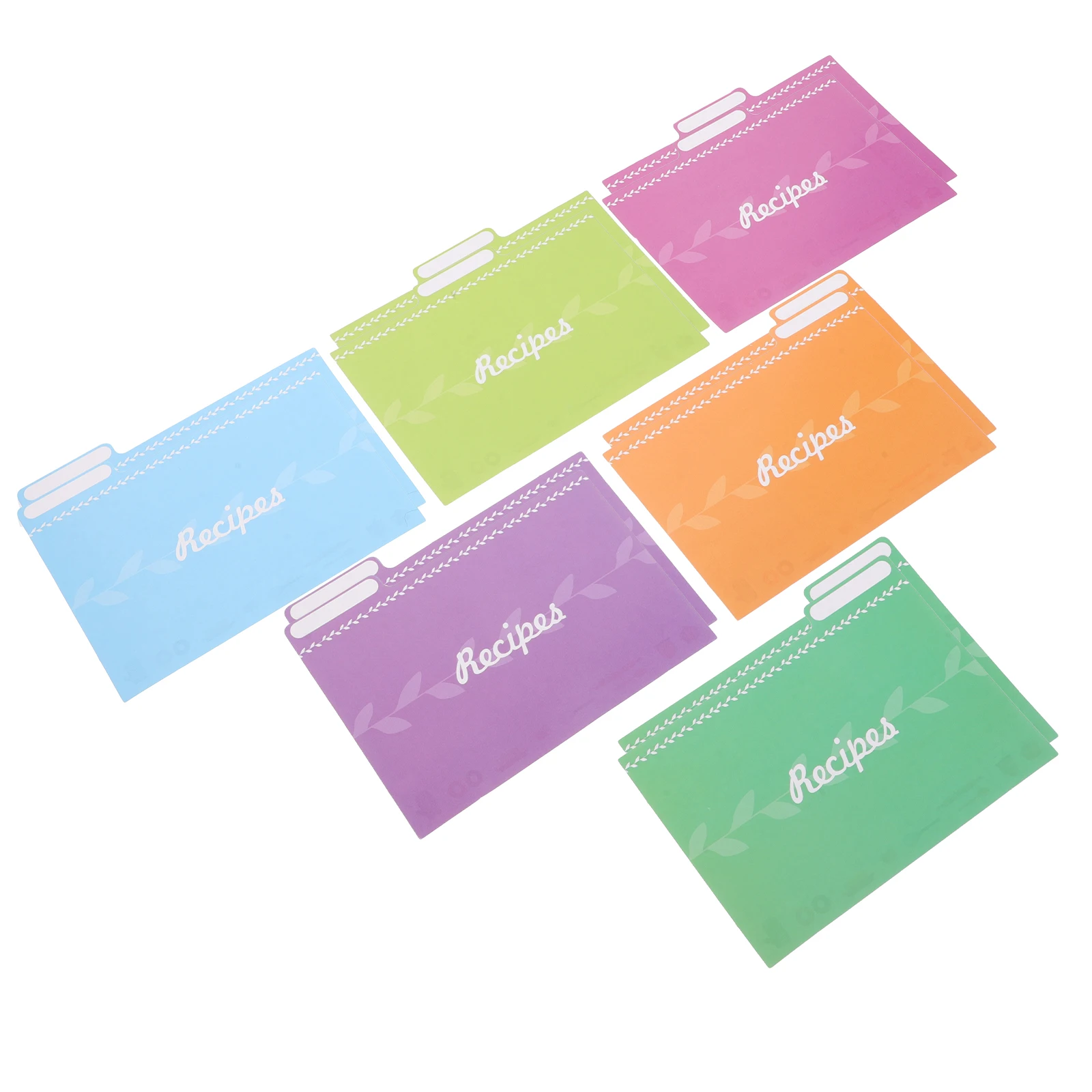 

12pcs Recipe Card Cooking Note Cards Index Organizer Divider Food Household Paper Kitchen Supplies Multifunctional Design