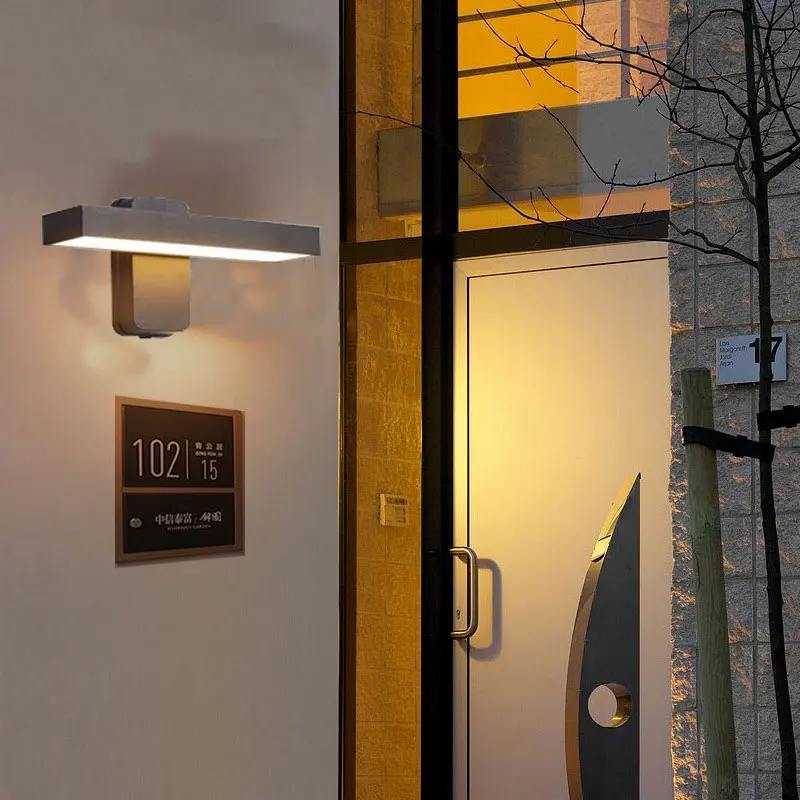 Minimalist LED Indoor Outdoor Wall Light 360° Rotating Staircase Door Room Bedside Lighting Modern Simple Design
