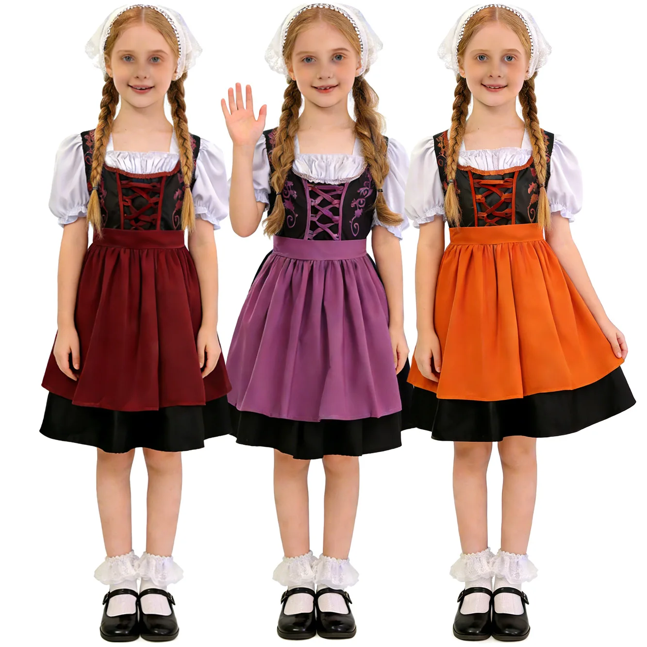

Traditional Bavarian Festival Party Dress Munich Beer Festival Children's Costume Cross-Border Ethnic Women's Clothing