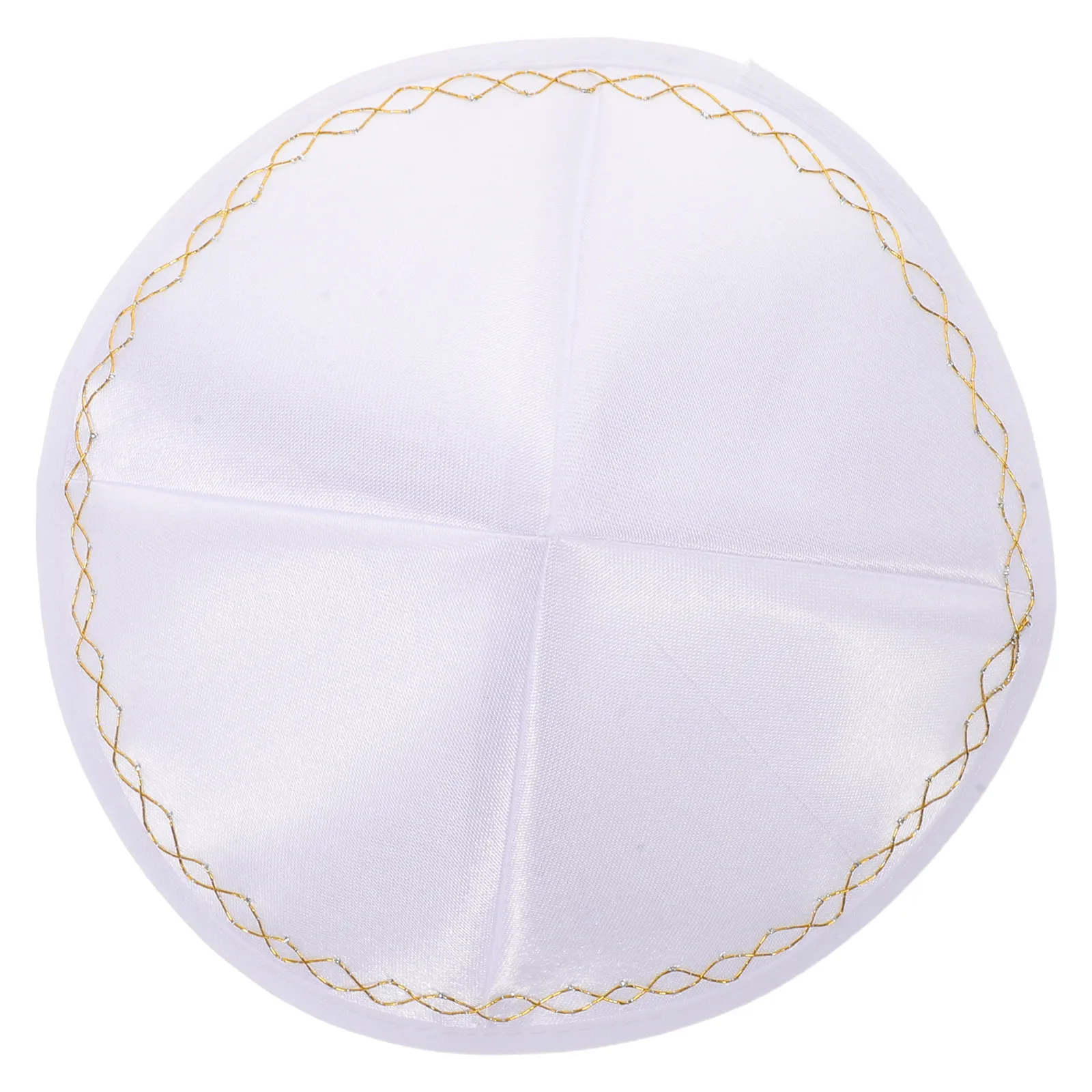 White Handmade Prayer Kippah Skull Cap Yarmulke Religious Head Covering Men's Worship Synagogue Festivals Party Prayer Hat
