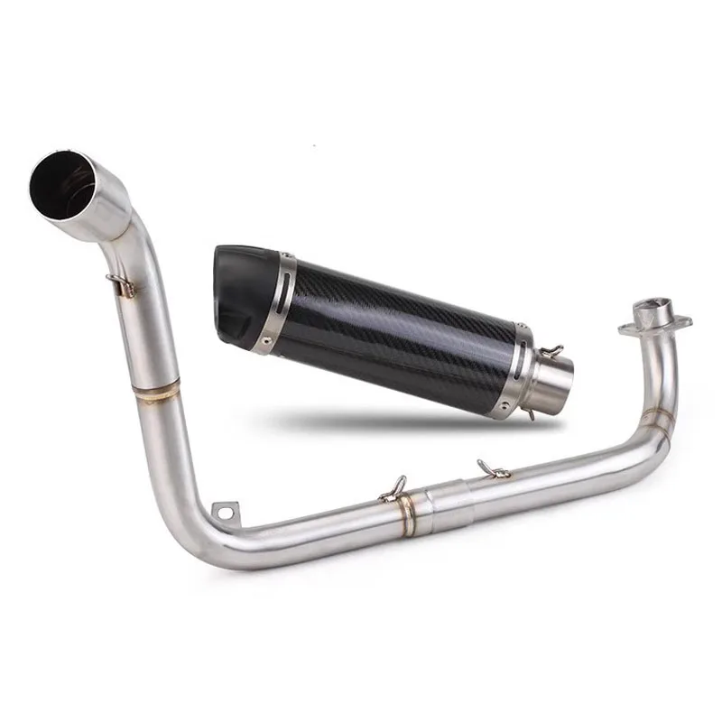 

For Honda MSX Grom 125 2013-2024 Grom125 MSX125 MSX 125 Full System Black / Silvery / Carbon Exhaust Tips With Header Link Pipe