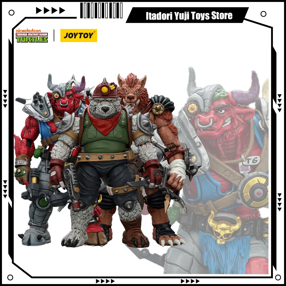 

[Pre-sale] JOYTOY TMNT Action Figure Dirtbag Groundchuck Rahzar Anime Figurine Joint Movable Model Collection Toy Desktop Decor