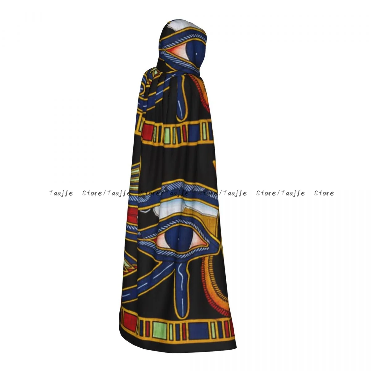 Egyptian Papyrus With The Eye Of Horus Witch Cloak Halloween Cosplay Costume Adult Unisex Cloak Retro Ages Cape