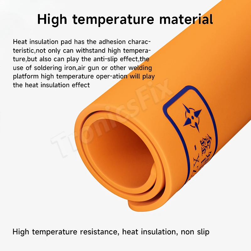 Imagem -04 - Xinzhizao-isolamento Térmico Repair Pad Solda Station Mat Silicone Macio Soldagem Manutenção Plataforma 500 mm x 350 mm