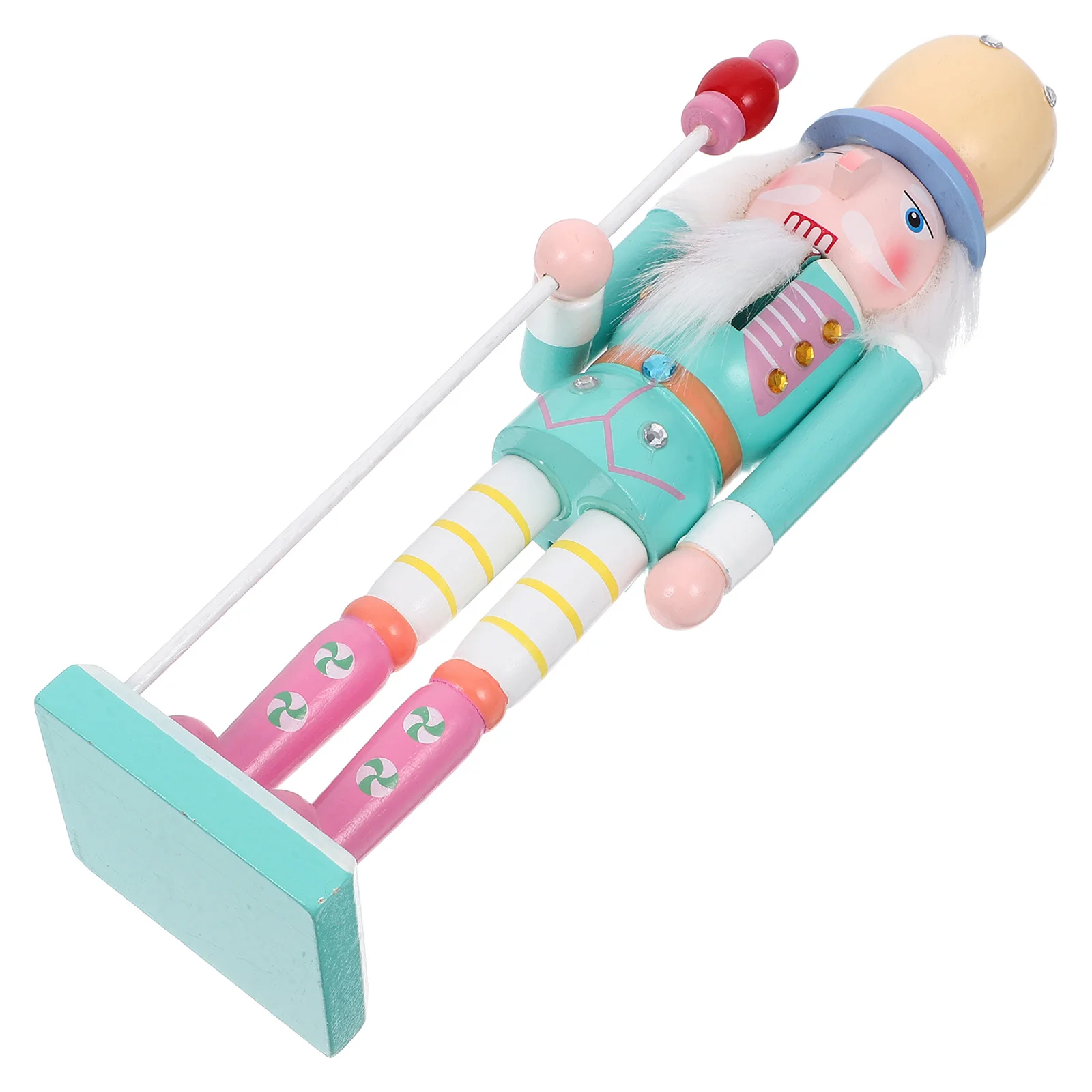 

Christmas Nutcracker Soldier Wooden Ornament Small Desktop Decor for Holiday Home Office Party Unique Crafted Xmas Decoration