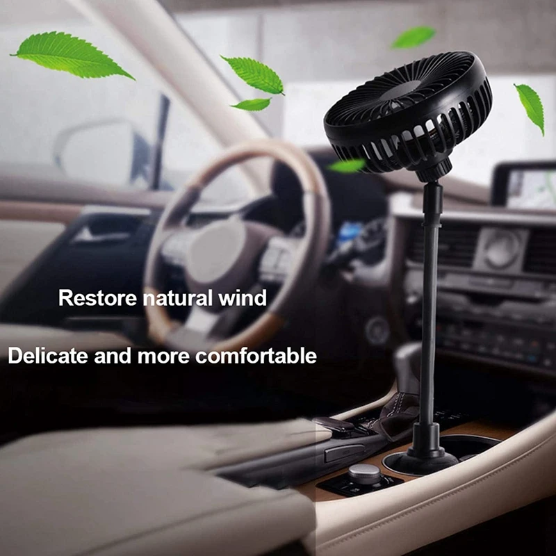 Car Cooling Fan Embedded USB Powered 3 Speed Car Fan. Portable Electric Fan