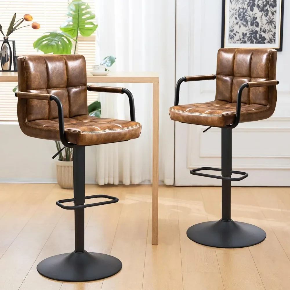 

stools Set of 2, Swivel Bar Stools,stools,stools with arms, Leather bar stools,Stools for Kitchen Island