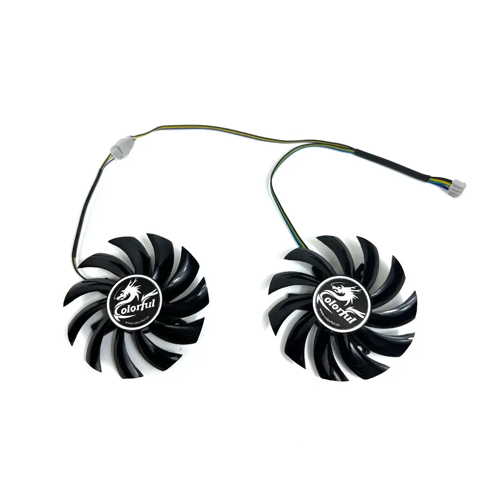 

2PCS/SET NEW 75MM 4PIN GTX 650 TI GPU FAN，For Colorful GTX 750 TI、GTX 660、GTX 650 TI Graphics card cooling fan