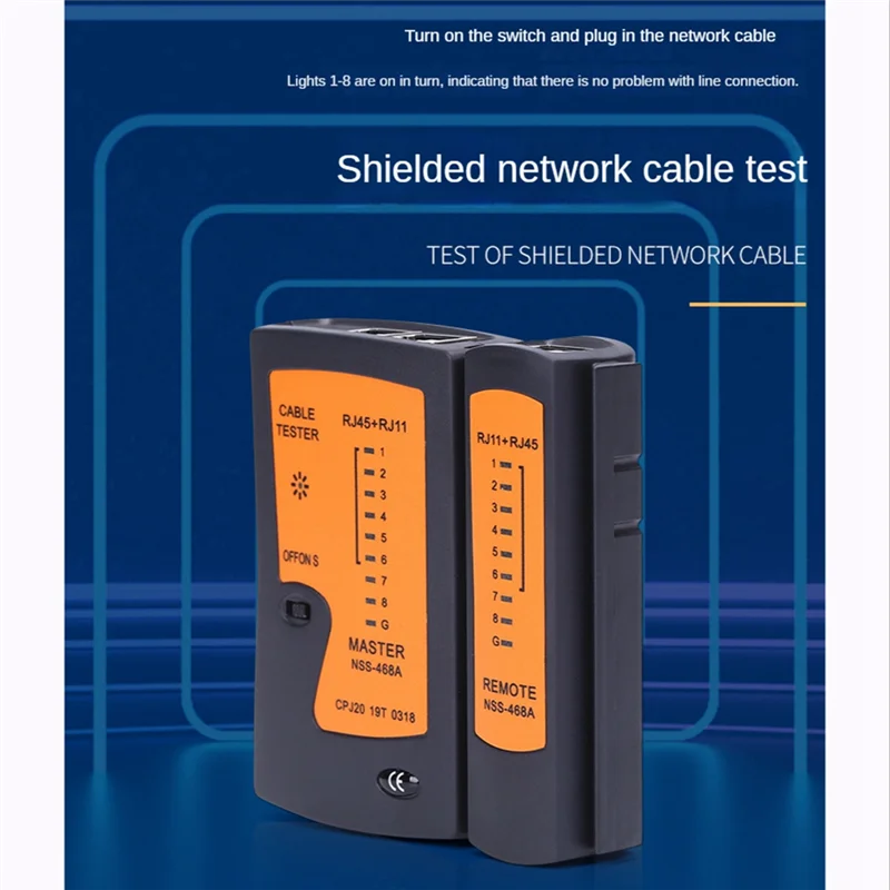 Probador de Cable Lan RJ45, probador de Cable de red RJ45 RJ11 RJ12 CAT5 UTP LAN, herramienta de red, herramienta de reparación de red
