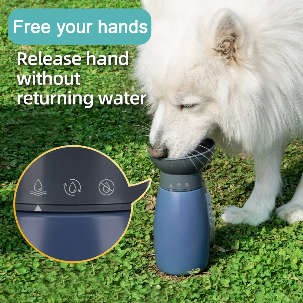 Botella de agua portátil para perros – A prueba fugas taza cachorros