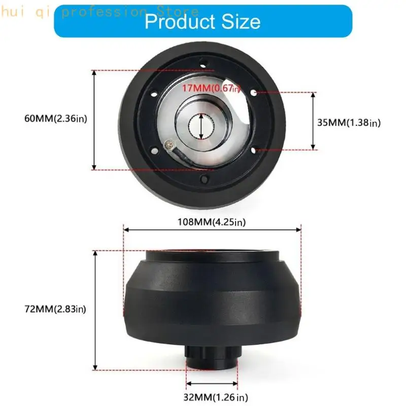 Aluminium-Lenkradnabenadapter 125H 6-Loch-Lenkrad-Kurznabenadapter für mehrere Modelle H8WE – Detail 6