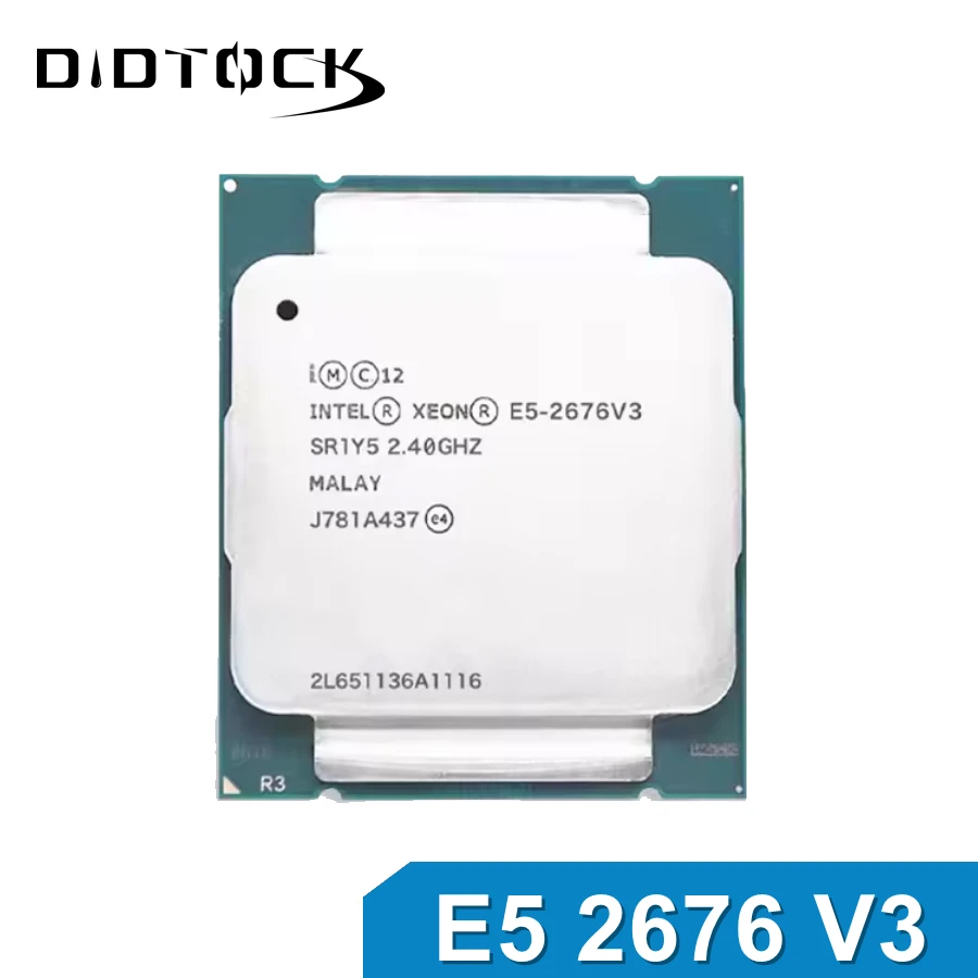 

Intel E5 2676 V3 cpu 2.4GHz 12 Core 120W 22nm LGA 2011-3 2676V3 SR1Y5 Processor