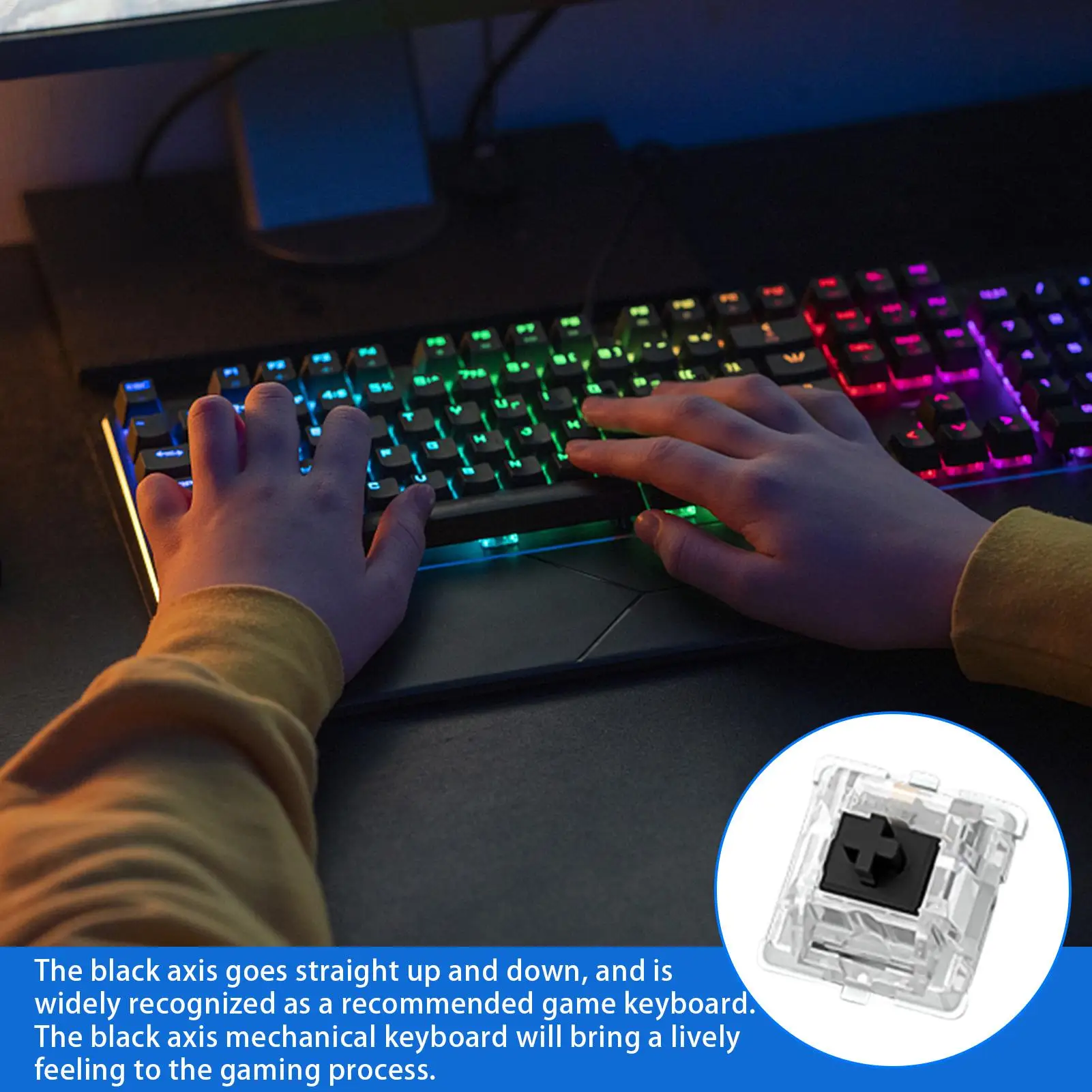30Pcs Mechanical Keyboard Switches, Axis Shaft Clicker Replacements for Gaming & Typing image 3
