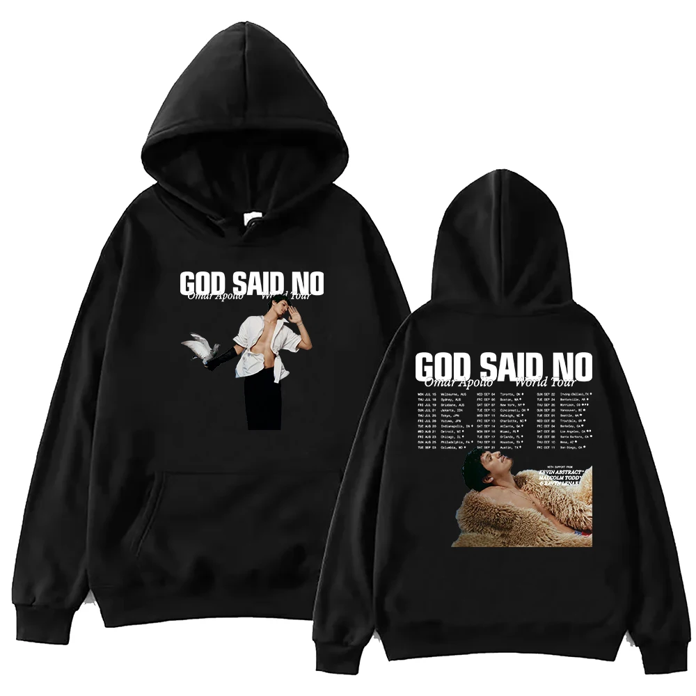 

Omar Apollo God Said No 2024 Tour Hoodie Unisex Harajuku Pullover Tops Long Sleeve Hoodies Muisc Tour Fans Gift