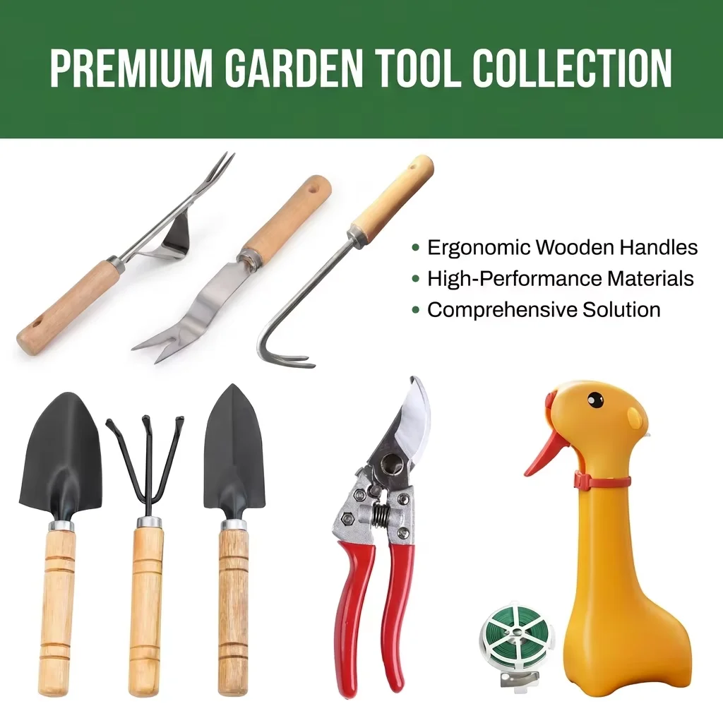 Customizable Gardening Tool Set New Hand Shovel & Hand Rake 2 PCS Garden Planting Tool Kit