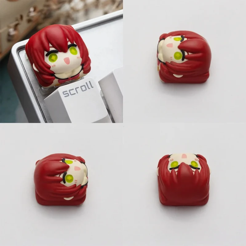 Anime Keycaps Resin BOCCHI THE ROCK Gotoh Hitori Ijichi Nijika Cartoon Characters Yamada Ryo Gaming Keyboard Replacement Keys