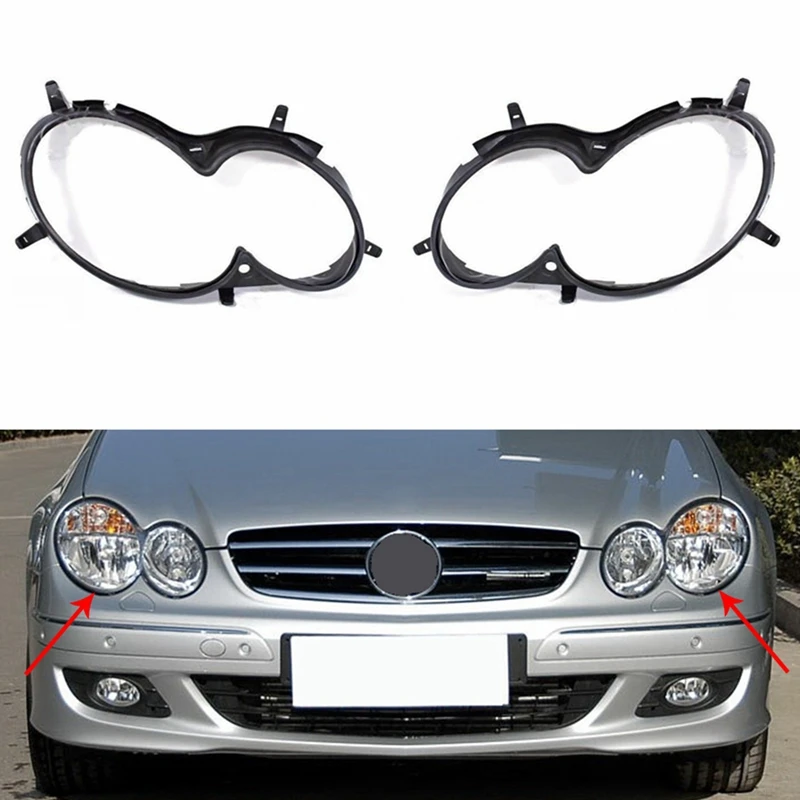 

Car Front Headlight Lens Cover Trims Strip Headlight Sealing Strip Gasket For Benz W209 CLK 2003-2009