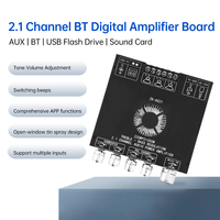 ZK-AS21 2.1 Channel Bluetooth Subwoofer Amplifier Board 220W*2+350W Stereo Audio Power Amplifier Board Bass AMP Module TPA3255