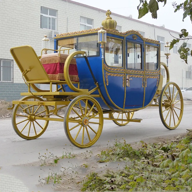 OEM Electric Royal Wedding Horse Carriage with 4 Wheels Strong Horse Drawn Carriages for Sale in Special Transportation