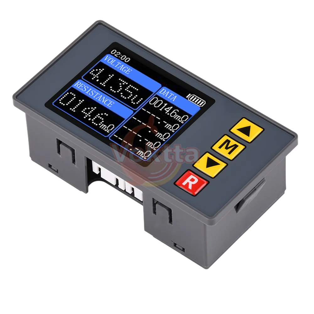 TS457 4-Wires Lithium Battery Tester DC 5V Voltage Internal Resistance Tester LED Display Voltmeter Voltage Current Detector