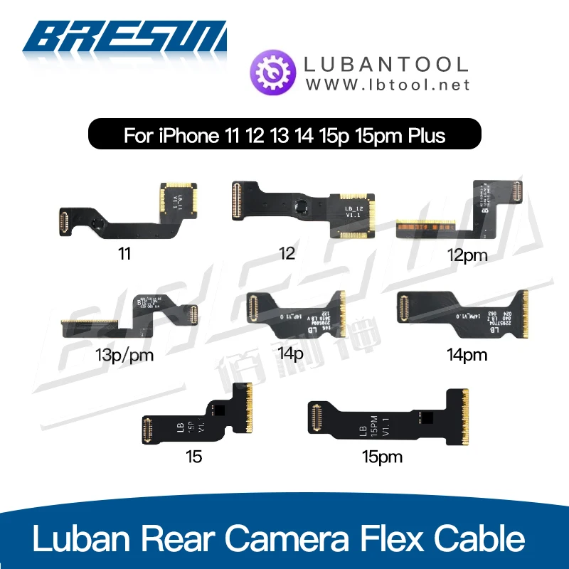 Luban Rear Camera Flex Cable for IPhone 11 12 13 14 Pro Max Plus Mini Camera Flex Cable Repair Tools Solve Pop-up Window Problem