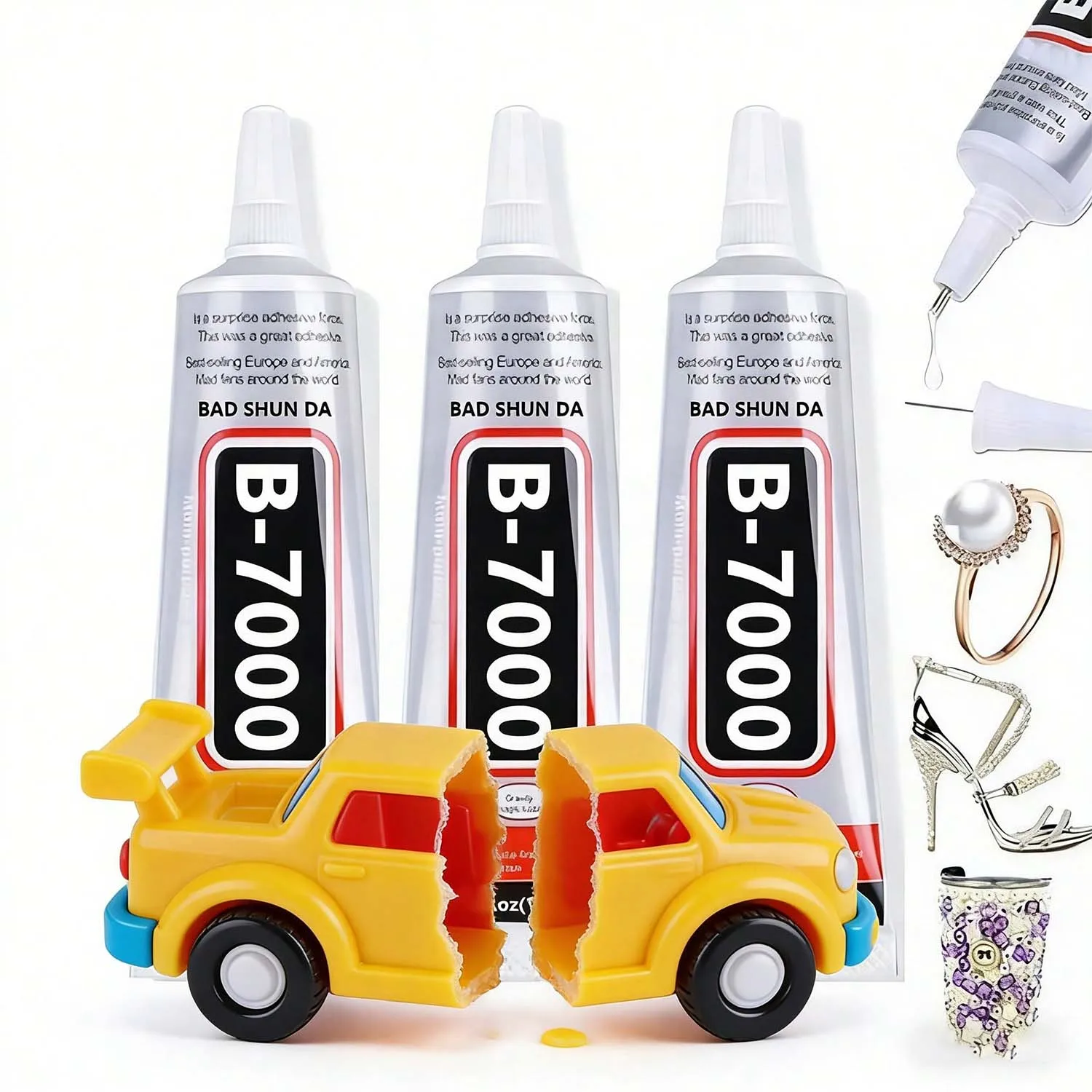 Cola b7000 de 15/50/110mL, cola forte transparente multiuso, adesivo universal para reparo de celulares, cola para artesanato e reparo de joias B7000