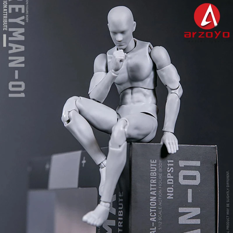 2025 Q1 DAMTOYS DPS11 1/12 Scale Greyman Action Figure 14.5cm Crash Test Super Flexible Figurine Joint Body Model Doll