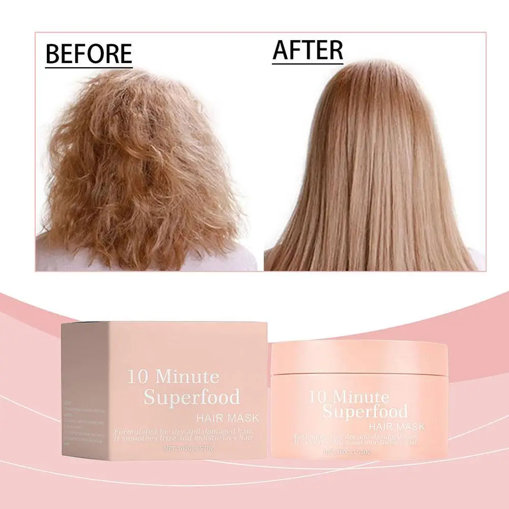 Magical Vitamin-Infusion Hair Mas 10 Minute Superfood Fast Repair Hair Desiccation Damage Hair Mask Hair Shiny Hair Care