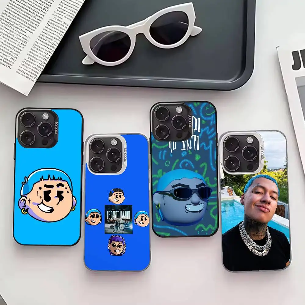 

R-Rapper B-Blessd Cantante Phone Case For iPhone 17,16,15,14,13,12,11 Plus,Pro Max,XS,Colored silver phone case