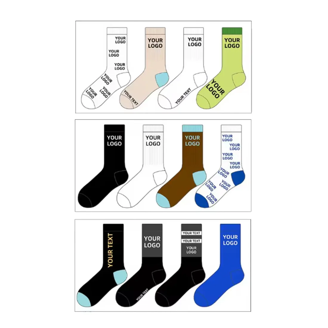Men's and Women's Socks Tall Boat Socks Basketball Football Running Cycling Sports Socks Customized Logo Including Shipping Cost