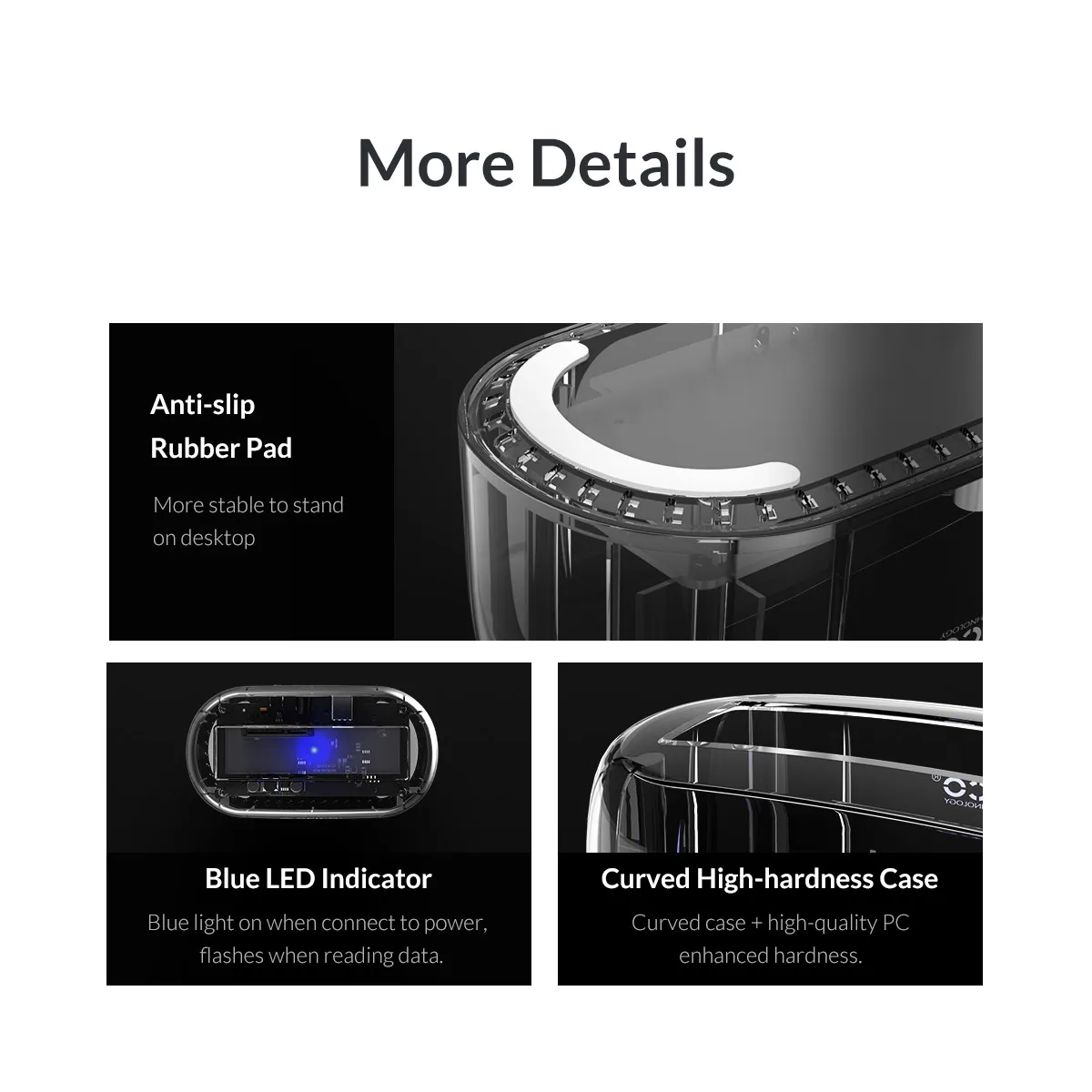 ORICO HDD Case 3.5'' Transparent HDD Docking Station USB3.0 5Gbps To SATA3.0 Hard Drive Docking Station for PC Case Support UASP