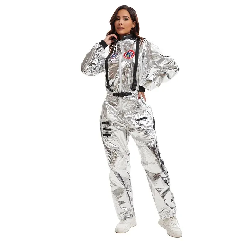 Kombinezon dla dorosłych kosmonauta mężczyzna kobieta lot astronauta body przebranie na karnawał unisex jednolite przebranie na Halloween prezent kosmiczny