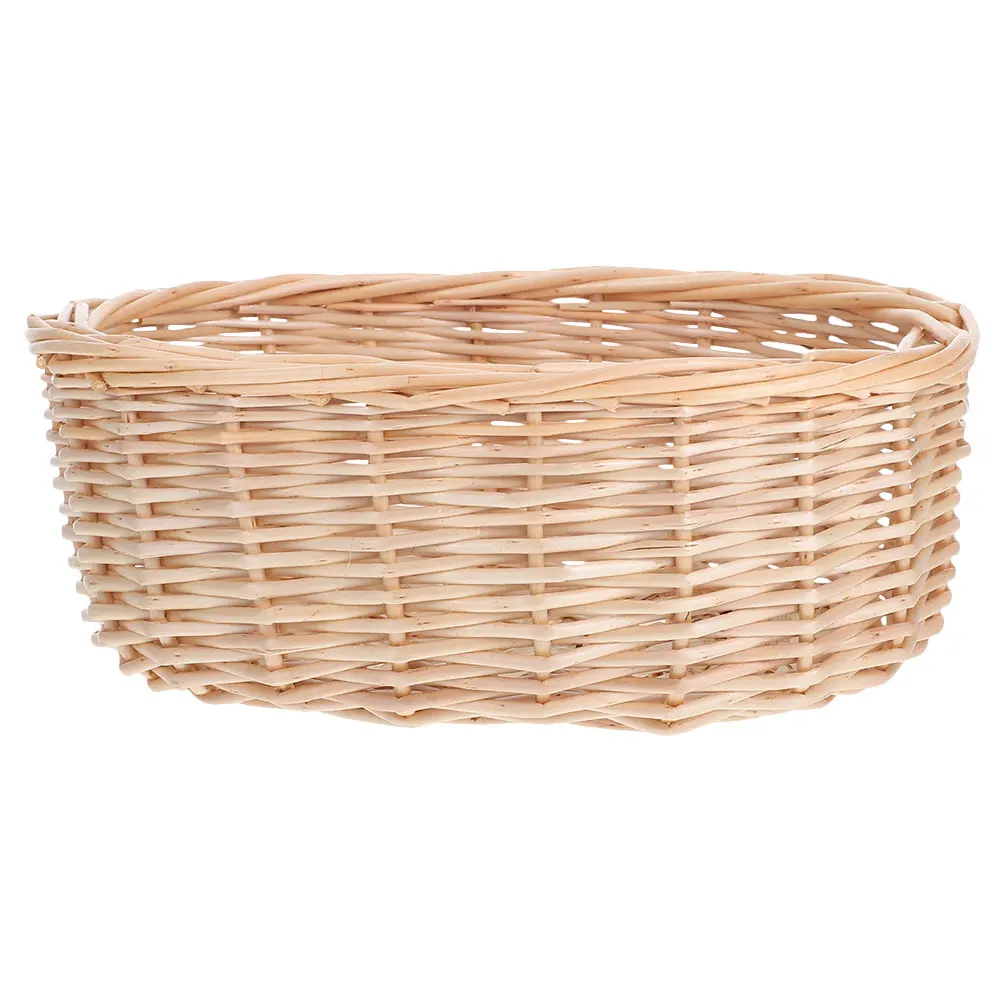 

Bread Baskets Storage Basket Fruit Serving Tray Woven Hamper Multifunctional Spacesaving Durable Reusable Picnic Travel
