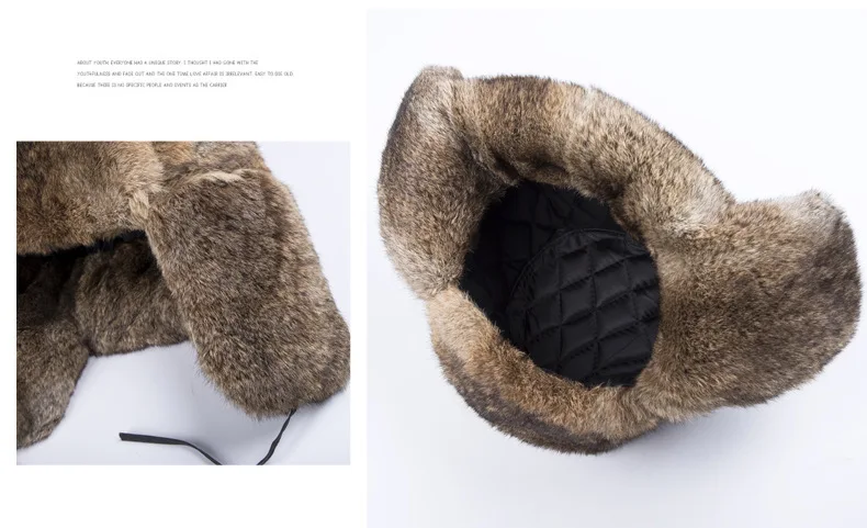 Cold weather Winter Cap Faux Fox Fur Bomber Hat Raccoon Fur Ushanka Cap Trapper Russian Man Ski  Snow Keep Warm Bonnet Skate