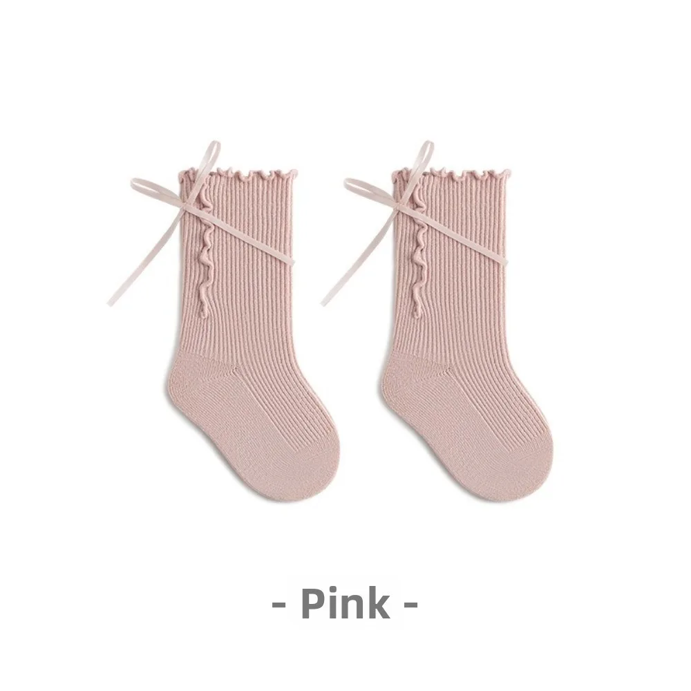 Cotton Material Cotton Mid Calf Socks Seamless Toe No Leg Restriction Princess Socks Mid Calf Length Soft Fabric
