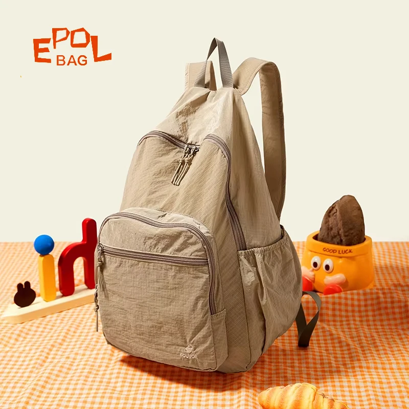 

EPOL Teenage Youth Backpack 2025 Large Capacity Lightweight Backpacks Nylon Student School Bags Casual Travel Backpack 3059-07