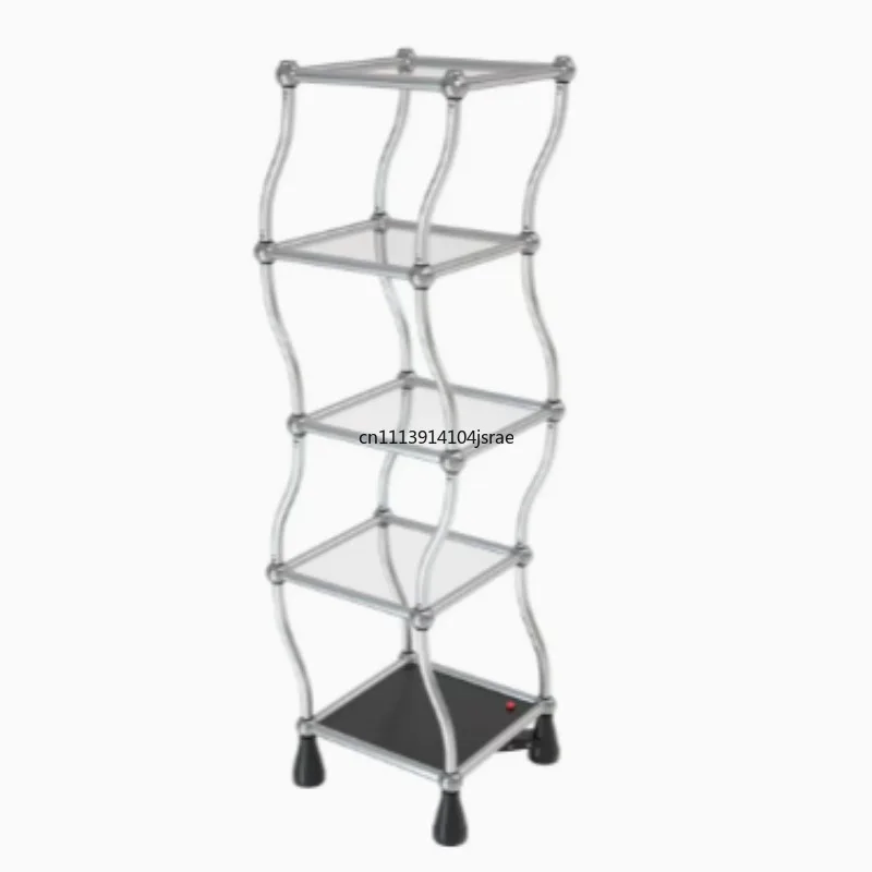 S Tube Electric Swing Twisting Rack, Rotating Dancing Display Bracket, Aluminum Alloy Acrylic Metal Stand for Cabinet Decoration