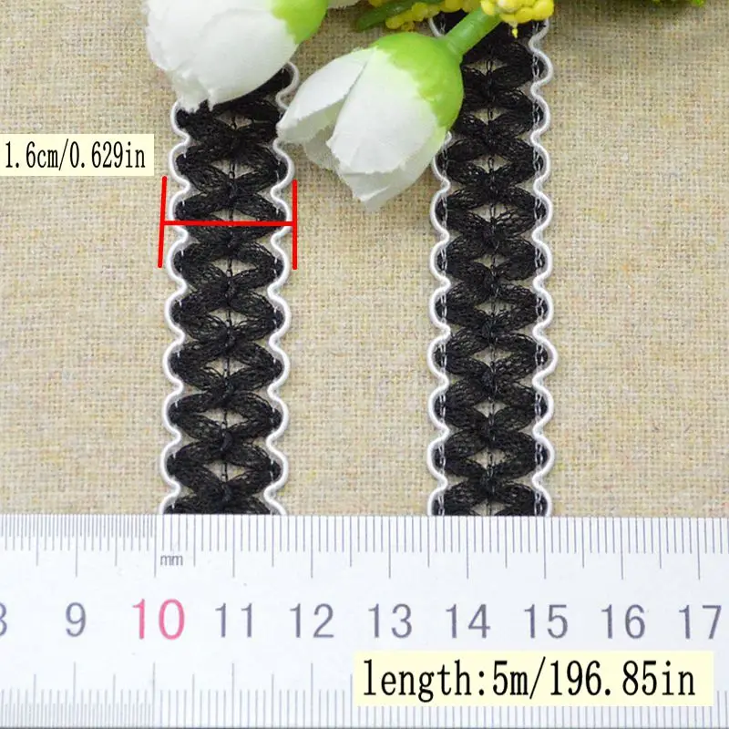 5Meters/196.85In Each Pack New Clothing Accessories Lace Supplies Intimates Exquisite Headwear Accessories Mesh Square Lace